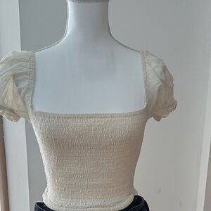 Billabong Cream Puff Sleeve Blouse